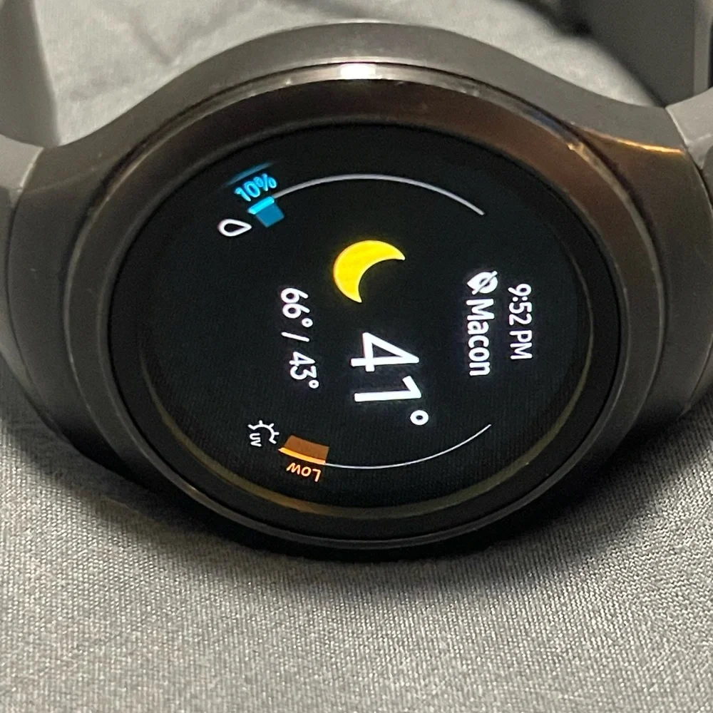 Samsung Gear S2 Smartwatch Black Finish Stainless Steel + Charging Stand ⌚️